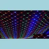 Party Decoration Led Net Lights 4 5Mx1 5M/X320Leds Meshwork Lamp String Liht Curtain Xmas Wedding Party Holiday Christmas Decoration Dh1Il