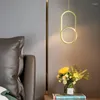 Pendant Lamps Light Led Modern Gold Ring Hanging Lighting Fixture Bedroom Bedside Kitchen Dining Luxury Long Bar Nordic Decor Lamp