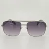 Erkekler için Klasik Tutum Güneş Gözlüğü Metal Kare Altın Çerçeve UV400 UNISEX Vintage Popüler Stil 0259 Gözlük Koruma Gözlük Kutu