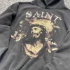 Designer SAINT Hoodie The Road To Redemption Of Original Sin Men Women's High Street Water Washing And Old Vintage Fashion Hooded