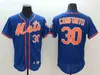 2022 novità Maglie da baseball Jacob 48 deGrom 30 Michael Conforto 18 Darryl Strawberry Jersey Top Quality cucita Grigio Bianco Blu per uomo Taglia