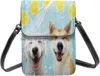 Sacs polochons Fruits jaunes Modèle de citron Sac à bandoulière pour chien drôle Sac à main en cuir léger Sac à main avec sangle Mini pochettes portefeuille