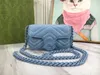 Designer Luxury 699757 Marmont Flap belt Chain Shoulder Bags Matelasse Leather