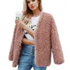 Femmes fourrure GOOHOJIO élégant Faux manteau femmes hiver chaud doux fermeture éclair veste femme en peluche pardessus Cardigan décontracté Teddy Outwear