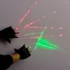 Fietsende handschoenen groene laserstraal multi lumineuze handschoenpodium rekwisieten dj nacht gloed led palm vinger licht dansenclub