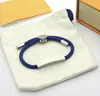 Designer Unisex Leather Rope Bracelets High Quality for Man Woman Charm Bracelet Jewelry Couple Adjustable Bangle 5 Color with BOX