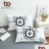 Pillow Case Beddingoutlet Compass Pillowcase Nautical Map Slee Pillow Case Boys Bedding Navy Blue And White Er 2Pcs Y200103 Drop Del Dh36W