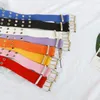 Riemen volwassenen verstelbare dubbele pin gesp belt unisex Koreaanse stijl canvas vintage vrouwen mannen solide kleur lange tailleband