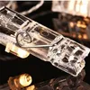 Strings romantyczne diody LED karta garlandowa klip sznur wróżka bateria działająca domowe wesele walentynki dekoracja choinki