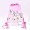 Dinosauri con coulisse Borsa per unicorno per bambini Borsa per zaino con coulisse per cartoni animati Borse per zaino con coulisse per ragazza casual all'aperto per bambini