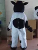 2022 Venda de fábrica Hot Black and Brancy Laticiário Costume de mascote para adultos vestir para venda