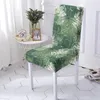 Chair Covers Plants Design Universal Size Elastic Dining Cover Anti-Dust Stretch Slipcovers Home Furniture Decor For Wedding Party