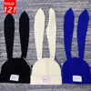 Beanieskull Caps Bunny Ears Winter gebreide wollen hoed liefde jongens slogan mode schattige herfst vrouwen niche ontwerp persoonlijkheid 221024