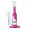 Verzonden door zeeglas Bongs Heady Hookahs Oil Dab Rigs 14,5 mm vrouwelijke gewricht waterleidingen Beecomb Percolator rechte buisstop met glazen kom