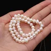 Perline 6-7mm vera perla d'acqua dolce naturale arancio bianco sciolto Perles per collana braccialetto fai da te accessori creazione di gioielli 15 "filo