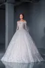 Glitter Off épaule robe de bal robes de mariée 2023 luxe saoudien arabe scintillant dos nu robes de mariée avec long train vestidos de novia robe mariee