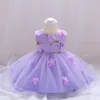 Flickakl￤nningar Baby Dress Wedding Gown Flower Party Hands￶md blommig f￶delsedag Prinsessa 6-24 m￥nad L1839XZ