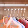 Roestvrijstalen stalen hangers rekken kast opslag organizer ruimte spaarder kleding drogen vouwrek