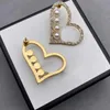 Herz weiße Perle Gestüt Frauen Ohrringe Klassischer Brief Ohrohrring Schmuckzubehör Hochwertige Mode Hochzeitsgeschenk für Mädchen