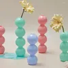 Vases Jade Color Bubble Vase Creative Small Flower Stand Glass Decorative Home Decoration Accessories For Living Room