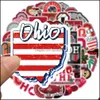 Bilklisterm￤rken Nya sexiga 50st Ohio State University Graffiti Stickers Car Laptop Guitar Suitcase Waterproof Diy Classic Kids Toy Stick Dhtxw