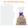 Emballage cadeau 200pcs Party Favors Bags Clear Cello Candy Treat Cookie