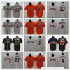 2021 Mann Frauen Jugend Baseball-Trikots Kinder 27 Jose 2 Alex Altuve Bregman 4 George genähtes Springer-Trikot Weiß Marine Orange Grau Grau