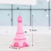 Articles de nouveauté Tour Eiffel Résine Artisanat Miniature Fée Jardin Bureau Chambre Décoration Micro Paysage Accessoire Cactus Jardinière Cadeau