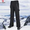 Skiing BIB Pants X-TIGER Men Keep Warm Snow Trousers Winter Bib Windproof Waterproof Outdoor Sport Snowboard L221025
