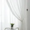 Rideau BILEEHOME Blanc Sheer Tulle Rideaux Pour Fenêtre Moderne Voile Salon Chambre Cuisine Rideaux Voilage Personnalisé