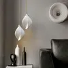 Pendant Lamps WOERFU Modern Light Ceramic Tulip Lighting E14 Mini