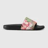 2023 Designers tofflor Floral Slides Flats Platform Sandaler Loafers Sliders Snaker Flowers Rubber Brocade Gear Bottoms randiga män Kvinnor med Box K9U A7TJ#