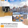 ドームカメラ4K 8MP PTZカメラwifi屋外ワイヤレスIPカメラ4xズーム5MP HD CCTVビデオ監視オートトラッキングAlexa ONVF 1080P ICSEE 221025