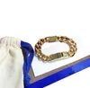 Bracelets de charme de moda homens homens de alta qualidade, designer de cartas de grossa, jóias clássicas de joalheria tricolor presente de casamento social 20 cm