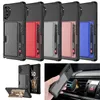 Wallet Credit Card Slot Phone Cases For Samsung Galaxy S21 FE S22 Ultra S20 S10 Plus A53 A73 A13 Note 10 Magnetic Stand Leather TPU Armor Shockproof Back Cover