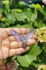 Chaînes Bluepurple Fairy - Quartz Collier Fairycore Jewelry Witchy Fantasy Gift For Her-Silver Plated Butterfly Pendant