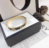 High Quality Metal Bangle black gold Letter Classic Design Couples Designers Fashion stainless steel Bangles Bracelet Party Marry Memorial