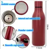 18oz 550ml Novos garrafas de água reta em forma de cola xícaras de viagem com isolamento de aço duplo em pó de aço inoxidável com revestimento de coque revestido de coque com garrafa de garrafa de garrafa de garrafa de garrafa dhl