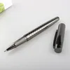 Luxus-Tintenroller mit Kreuzlinie, Metall, Grau, Business-Büro, 0,5 mm Spitze, hochwertiges Schulbedarf, Schreibwaren