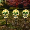 Lawn Lamps Ornament Solar Light Ornaments LED Garden Lights Creative Glowing Skull Halloween Decorations