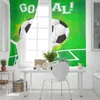 Rideau Ballons De Football Football Conception Lumières Salon Cuisine Chambre Panneaux Avec Œillets Idées De Traitement De Fenêtre