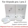 Voor AirPods Pro 2 AirPod 3 Hoofdtelefoonaccessoires Solid Siliconen beschermende oortelefoon Cover 2e generatie Shockproof Case