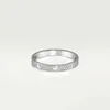 Fedi nuziali Modello piccolo Slim Love Wedding Band Ring per donna Uomo Acciaio al titanio 316L Full CZ Pavimentato Gioielli di design Aneis Anel Bague Femme Classic