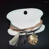 Strand Women's Magnet Buckle Armband Bangle Female Pearl Shell Tassel Charm Armband Handsmyckesgåva Drop 2022