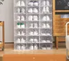 Storage Boxes Bins Fold Plastic Shoes Case Thickened Transparent Drawer Boxes Stackable Box Shoe Organizer Shoebox