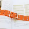 Riemen volwassenen verstelbare dubbele pin gesp belt unisex Koreaanse stijl canvas vintage vrouwen mannen solide kleur lange tailleband