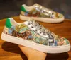 New Spring Uomo Scarpe di lusso Glitter Designer Sneakers Graffiti Hip-hop Streetwear Uomo Scarpe casual Zapatillas hombre di alta qualità