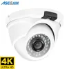 Caméras dôme 8MP 4K caméra IP POE H.265 métal intérieur petit dôme CCTV grand Angle 2.8mm 4MP caméra de sécurité étanche 221025