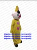 Yellow Hat Boy Bumba Clown Mascot Costume Adult Cartoon Character Outfit Suit Conference Presentation Annual Dinner CX2040