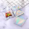 Smell Proof Bags Foil Pouch Bag Flat laser color Packaging for Party Favor Food Storage mylar 100 Pieces